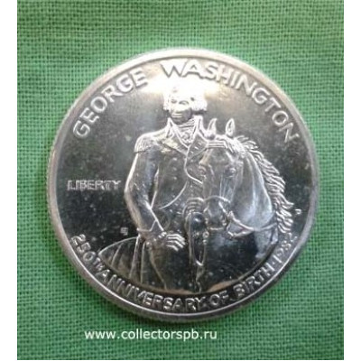 Монета США 1982 год, 0,5 доллара Вашингтон серебро